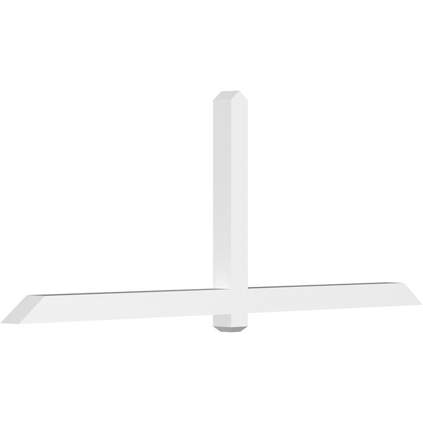 Ekena Millwork Eugene Architectural Grade PVC Gable Bracket, 96"W x 36"H x 4"D x 4"F, 9/12 Pitch GBP096X36X0404EUG00 - main